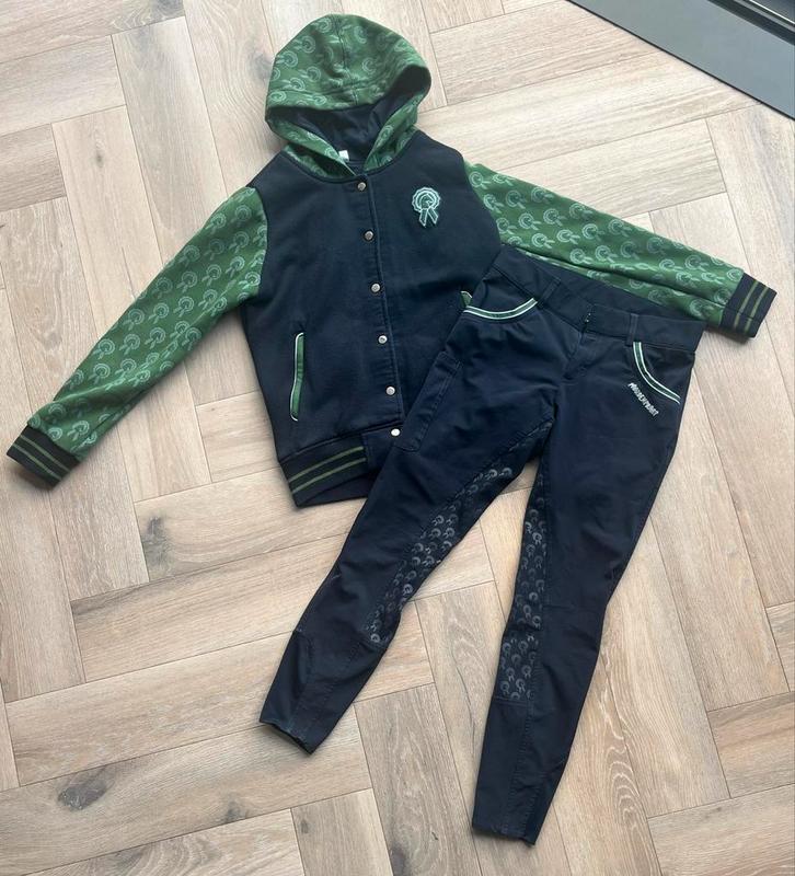 Set Paardenpraattv - maat 152, Dieren en Toebehoren, Paardrijkleding, Zo goed als nieuw, Kinderen, Bovenkleding, Recreatie, Ophalen of Verzenden