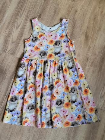 Hangerjurk Jurk H&M Katten Maat 122/128 Zomerjurk, Kleding | Dames, Jurken, Zo goed als nieuw, Maat 34 (XS) of kleiner, Roze, Knielengte