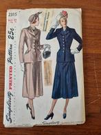 Vintage naaipatroon simplicity 2315 pak 50s, Hobby en Vrije tijd, Kledingpatronen, Ophalen of Verzenden, Zo goed als nieuw, Vrouw