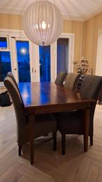 Complete eetkamer tafel + stoelen, 4 tot 6 stoelen, Ophalen of Verzenden, Zo goed als nieuw