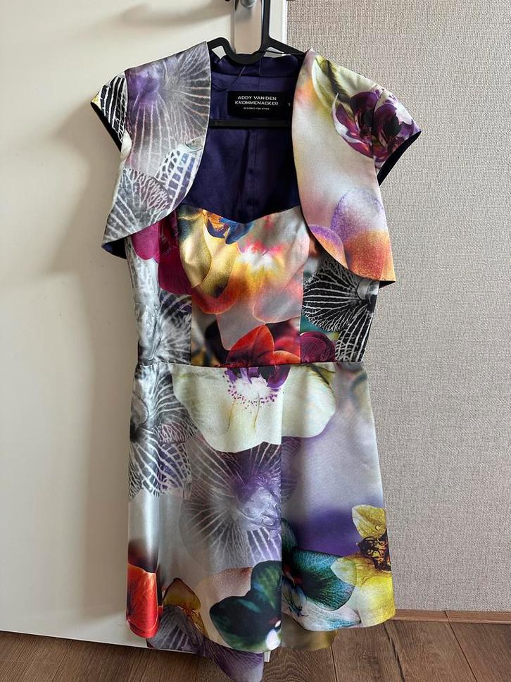 Addy van den Krommenacker Jurk Steps, Kleding | Dames, Jurken, Zo goed als nieuw, Maat 36 (S), Overige kleuren, Boven de knie