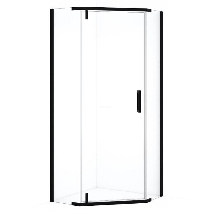 Douchecabine + douchebak en sifon vijfhoek 90x90, Doe-het-zelf en Verbouw, Sanitair, Nieuw, Douche, Chroom, Ophalen