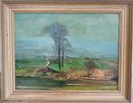 olieverf schilderij Vlaams Landschap, Antiek en Kunst, Kunst | Schilderijen | Klassiek, Ophalen of Verzenden