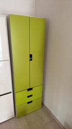 Groene IKEA Kast met Lades, Planken en Hangroede, Ophalen, Kunststof, Gebruikt, 50 tot 100 cm