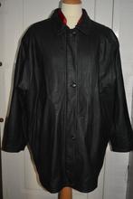 Global Leather, halflange leren jas, maat 52, valt ruim, Kleding | Heren, Jassen | Winter, Zwart, Maat 56/58 (XL), Ophalen of Verzenden