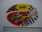 sticker oud Motorrace TT ASSEN 750 retro strip motorsport, Verzenden, Zo goed als nieuw, Bedrijf of Vereniging
