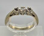 Gouden Vintage aanschuif ring diamanten Ca: 0.26 ct.2025/677, ., Ophalen of Verzenden, Zo goed als nieuw, Met edelsteen