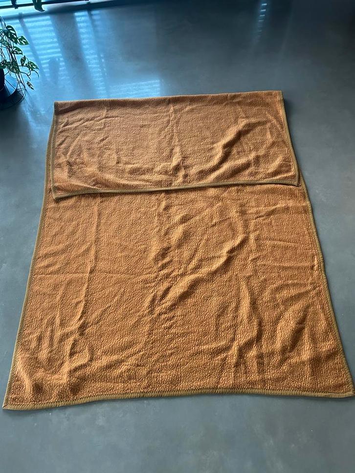 Vintage Dralon Deken - Terracotta Kleur, Huis en Inrichting, Slaapkamer | Beddengoed, Gebruikt, Overige typen, Eenpersoons, Bruin