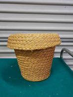 retro prullenbak / naaimand van touw, Verzamelen, Retro, Ophalen of Verzenden