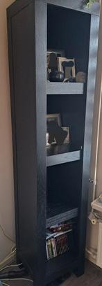 Zwarte Massief Houten Boekenkast, Ophalen, Met plank(en), Minder dan 50 cm, Gebruikt