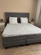 Antraciet boxspring 180 x 200 cm, Ophalen, Gebruikt, Tweepersoons, 180 cm