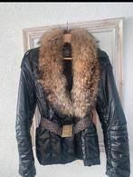 Just Cavalli Jas met Bontkraag - Maat L, Ophalen of Verzenden, Zo goed als nieuw, Maat 42/44 (L), Zwart