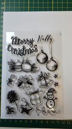 Stempelset kerst, Hobby en Vrije tijd, Stempelen, Ophalen of Verzenden, Zo goed als nieuw, Clearstamp