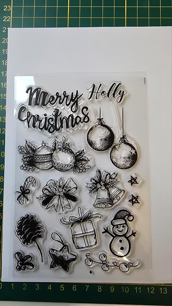 Stempelset kerst, Hobby en Vrije tijd, Stempelen, Zo goed als nieuw, Clearstamp, Ophalen of Verzenden