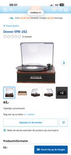 Denver VPB-262 platenspeler nieuw in doos! €55, Ophalen of Verzenden, Zo goed als nieuw, Overige merken