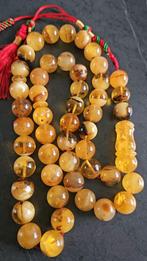 Baltische amber barnsteen tesbih ketting 106 gram, Ophalen of Verzenden, Overige materialen, Ketting, Met edelsteen