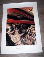 Prachtige Blue Eagle Kawasaki poster. 70x50 cm. Nwst., Ophalen of Verzenden, Zo goed als nieuw, Motoren