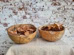 2 brocante kalebasschalen/ allegonda, Ophalen of Verzenden, Zo goed als nieuw