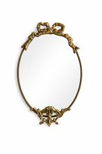 Vintage Strik Spiegel Goudkleurig 31x20 cm, Minder dan 50 cm, Gebruikt, Verzenden, Minder dan 100 cm