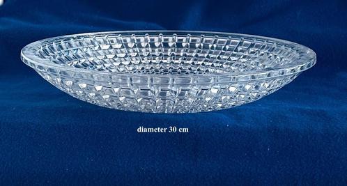 Schaal Ruit geslepen 30 cm (2 kg) Glas Kristal Fruitschaal, Antiek en Kunst, Antiek | Glas en Kristal, Ophalen