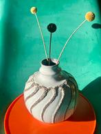 Vintage keramiek vaas bol minimalistisch japandi Strehla GDR, Antiek en Kunst, Antiek | Vazen, Ophalen of Verzenden