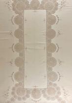 Antiek Frans tafelkleed met 12 servetten Richelieu handwerk, Ophalen of Verzenden