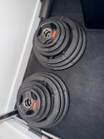 Halterstang met gewichten, Sport en Fitness, Ophalen, Zo goed als nieuw, Halterset