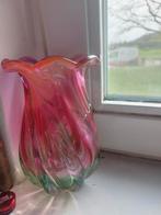 Vintage Murano Glass Vase, Huis en Inrichting, Woonaccessoires | Vazen, Minder dan 50 cm, Groen, Glas, Zo goed als nieuw