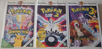 Pokemon Movie 1,2 & 3 Trilogy Set VHS Cartoon/Anime beschikbaar voor biedingen