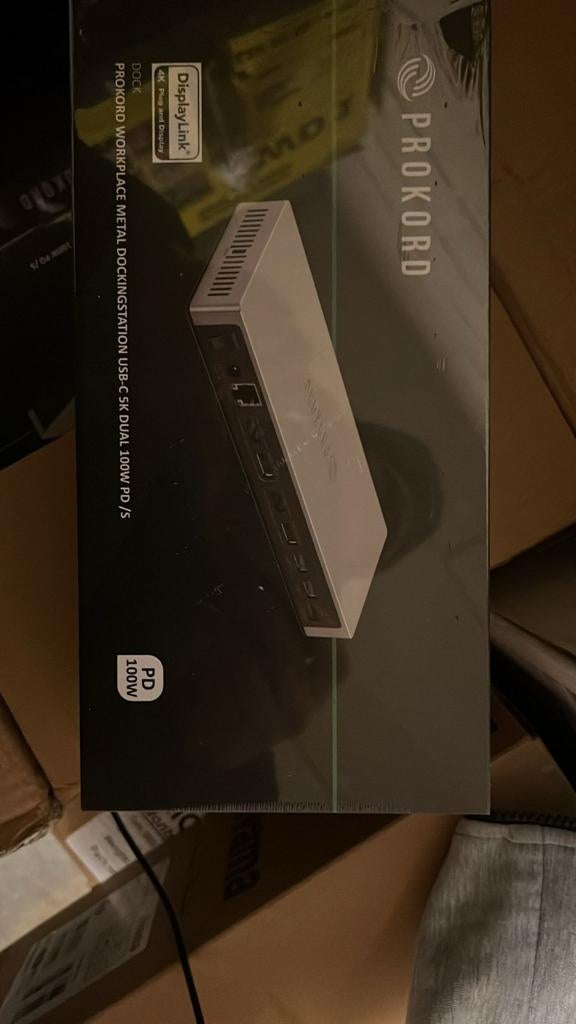 Prokord Docking Station USB-C 5K Dual 100W PD, Computers en Software, Dockingstations, Docking station, Prokord, Nieuw, Ophalen of Verzenden