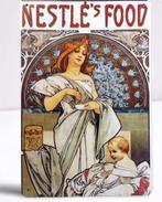 ALPHONSE MUCHA NESTLE Jugendstil Metalen Wandbord poster, Antiek en Kunst, Kunst | Overige Kunst, Verzenden