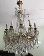 Antieke kroonluchter met authentieke details, Huis en Inrichting, Lampen | Kroonluchters, Ophalen, Gebruikt, Glas