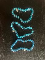 3 blauwe armbandjes BIBA, Sieraden, Tassen en Uiterlijk, Armbanden, Ophalen of Verzenden, Zo goed als nieuw, Blauw