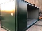 Schuilcontainer, Weidegang, 2 of 3 paarden of pony's