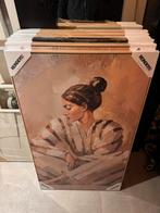 6x Schilderij Vrouw Streep - Multicolor, MDF, 118x70x3,7 cm, Ophalen of Verzenden, Nieuw