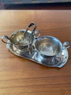 Sola 100 verzilverd roomstel melkkannetje suikerpot, Antiek en Kunst, Ophalen of Verzenden, Zilver
