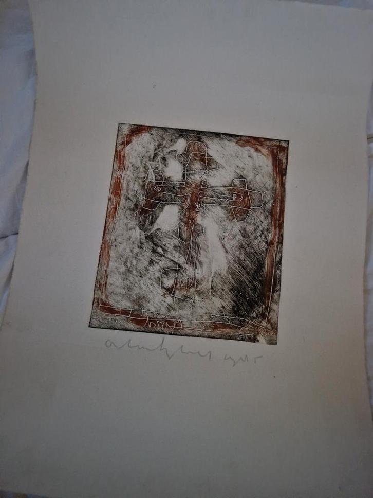 Anton Heyboer Ets - Gesigneerd, Antiek en Kunst, Kunst | Etsen en Gravures, Ophalen