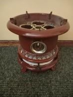 Bruin emaille 1pits petroleumstel, Ophalen of Verzenden