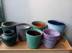 Bloempotten keramiek 8 - 17,5cm diameter, Ophalen, Rond, Binnen, Zo goed als nieuw