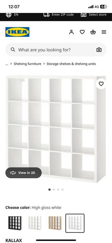 IKEA Kallax 4x4 vakjes beschikbaar voor biedingen