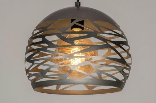 stoer raw staal hanglamp of zwart bar tafel bed eethoek lamp, Huis en Inrichting, Lampen | Hanglampen, Nieuw, Minder dan 50 cm