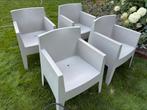 4 Philippe Starck Driade Toy Tuinstoelen – Grijs/Taupe ZGAN, Tuin en Terras, Tuinstoelen, Ophalen, Zo goed als nieuw, Kunststof