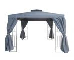 2x Borneo Tuinpaviljoen 3x3 Lichtgrijs, Tuin en Terras, Overkappingen, Ophalen, Gebruikt, Tuinpaviljoen