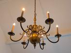 Prachtige koperen kroonluchter uit kerk 80 cm 6 armen, Ophalen