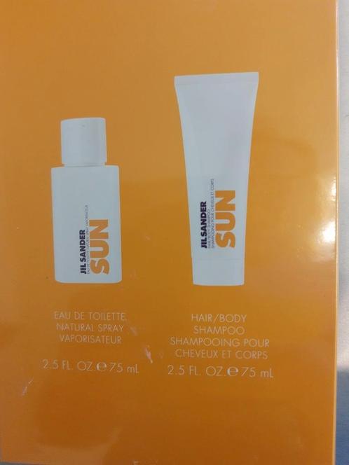 Jil Sander Sun set 75 ml edt en 75 ml bodywash nieuw, Sieraden, Tassen en Uiterlijk, Uiterlijk | Parfum, Nieuw, Ophalen of Verzenden