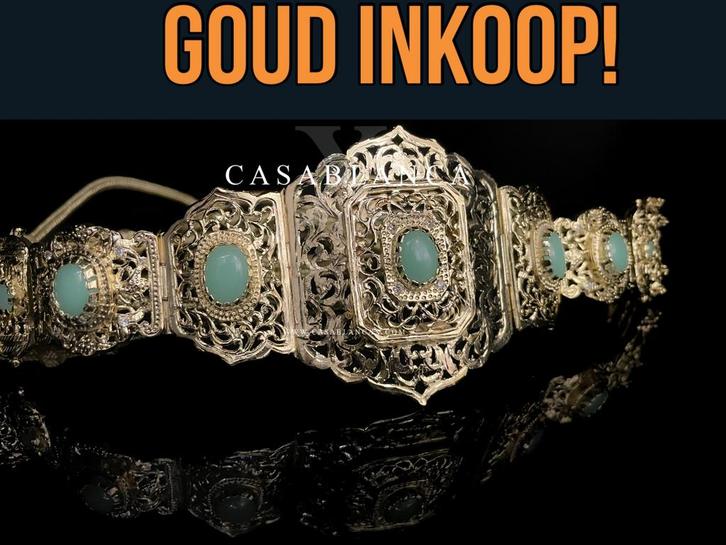 Marokkaasne goudinkoop turkse goud surinaamse goud !, Sieraden, Tassen en Uiterlijk, Armbanden, Ophalen