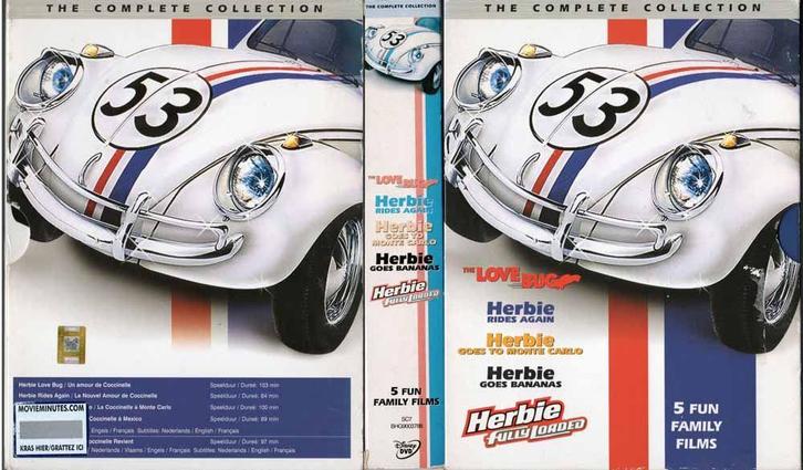 Herbie The Complete Collection 5DVD klapbox 5DVD klapbox, Cd's en Dvd's, Dvd's | Klassiekers, Zo goed als nieuw, 1980 tot heden