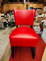10 woonkamer stoelen rode leren, Huis en Inrichting, Stoelen, Ophalen, Leer, Zo goed als nieuw, Vijf, Zes of meer stoelen