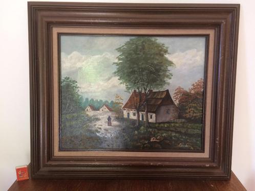 Oud boerderij klein huisje op kleigrond cottage boerderijtje, Huis en Inrichting, Woonaccessoires | Schilderijen, Tekeningen en Foto's