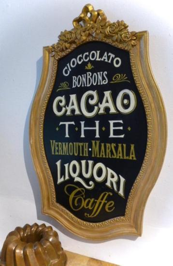 Vintage reclamebord Cacao / chocola / koffie / thee / Italië